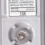 CRCAP330 MONEDA IV SERIE V CENTENARIO PUENTE LA BARQUETA SEVILLA EXPO´92 100 PESETAS 1992