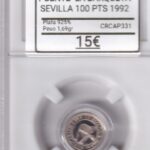 CRCAP331 MONEDA IV SERIE V CENTENARIO PUENTE LA BARQUETA SEVILLA EXPO´92 100 PESETAS 1992