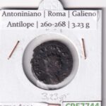 CRE7744 MONEDA ROMANA ANTONINIANO ROMA GALIENO ANTILOPE 260-268