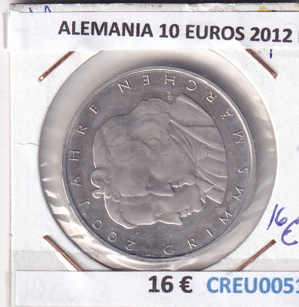 CREU0051 CREU0051 MONEDA ALEMANIA 10 EUROS 2012 F - Imagen 1