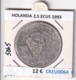 CREU0064 MONEDA HOLANDA 2,5 ECUS 1993