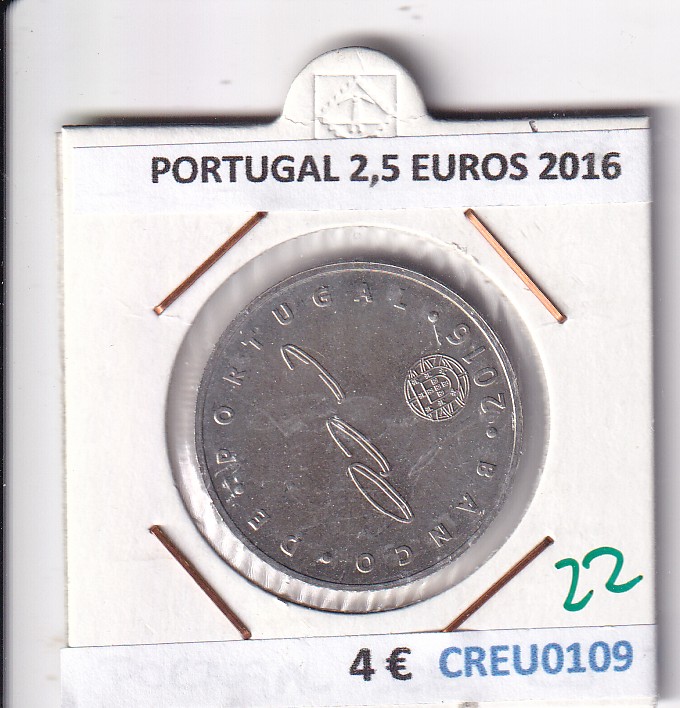 CREU0109 CREU0109 MONEDA PORTUGAL 2,5 EUROS 2016 - Imagen 1