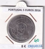 CREU0116 MONEDA PORTUGAL 5 EUROS 2016