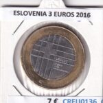 CREU0136 MONEDA ESLOVENIA 3 EUROS 2016