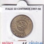 CREU0146 MONEDA ITALIA 50 CENTIMOS 1997-98 S/C BRONCE