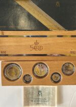 CREXP736 ESTUCHE ESPAÑA 3 SERIE V CENTENARIO 5 MONEDAS PLATA 0,925