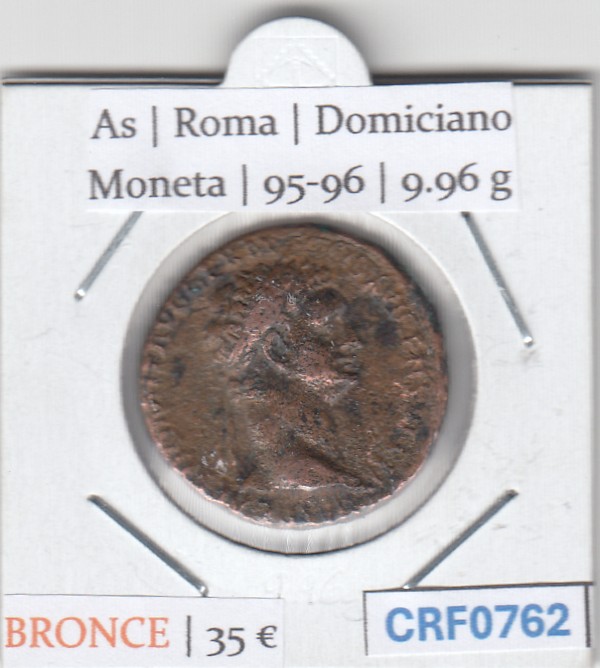 CRF0762 CRF0762 MONEDA ROMANA AS ROMA DOMICIANO MONETA 95-96 - Imagen 1