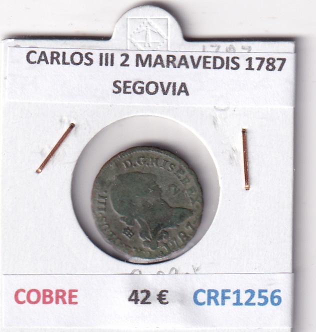 CRF1256 CRF1256 MONEDA ESPAÑA CARLOS III 2 MARAVEDIS 1787 SEGOVIA COBRE - Imagen 1
