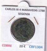 CRF1304 MONEDA ESPAÑA CARLOS III 4 MARAVEDIS 1788 SEGOVIA COBRE