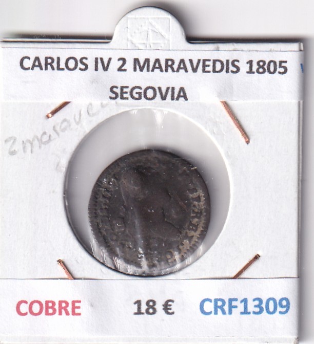 CRF1309 CRF1309 MONEDA ESPAÑA CARLOS IV 2 MARAVEDIS 1805 SEGOVIA COBRE - Imagen 1