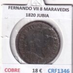 CRF1346 MONEDA ESPAÑA FERNANDO VII 8 MARAVEDIS 1820 JUBIA COBRE