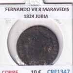 CRF1347 MONEDA ESPAÑA FERNANDO VII 8 MARAVEDIS 1824 JUBIA COBRE