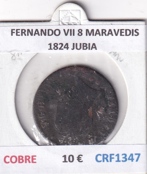 CRF1347 CRF1347 MONEDA ESPAÑA FERNANDO VII 8 MARAVEDIS 1824 JUBIA COBRE - Imagen 1