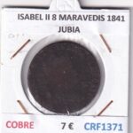 CRF1371 MONEDA ESPAÑA ISABEL II 8 MARAVEDIS 1841 JUBIA COBRE