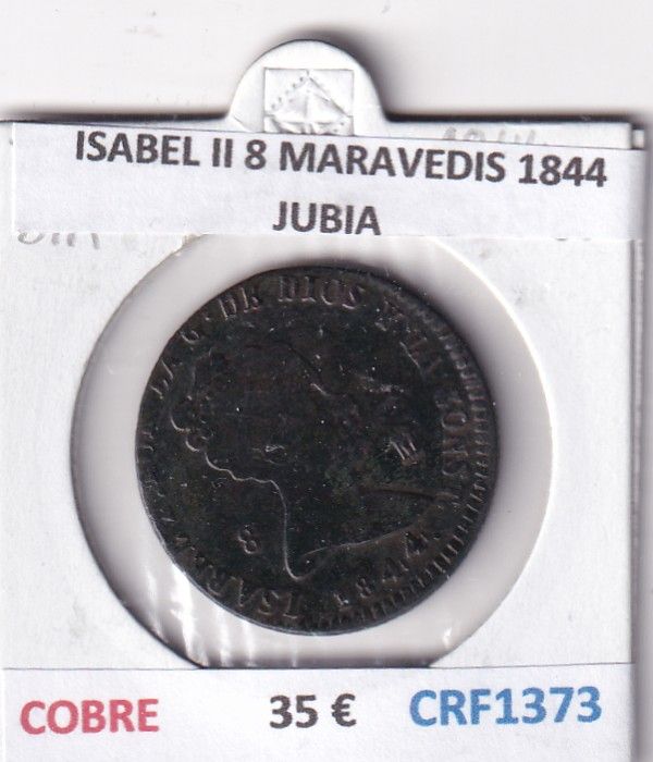 CRF1373 CRF1373 MONEDA ESPAÑA ISABEL II 8 MARAVEDIS 1844 JUBIA COBRE - Imagen 1