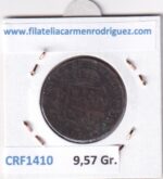 CRF1410 MONEDA ESPAÑA ISABEL II 25 CENTIMOS DE REAL 1863 SEGOVIA COBRE - Imagen 2