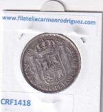 CRF1418 MONEDA ESPAÑA ISABEL II 50 CENTAVOS DE PESO 1868 MANILA PLATA - Imagen 2