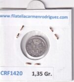 CRF1420 MONEDA ESPAÑA ISABEL II 1 REAL 1857 BARCELONA PLATA - Imagen 2