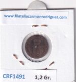 CRF1491 MONEDA ESPAÑA ISABEL II 1/2 CENTIMO DE ESCUDO AÑO INCIERTO COBRE - Imagen 2
