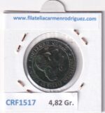 CRF1517 MONEDA ESPAÑA GOBIERNO PROVISIONAL 5 CENTIMOS 1870 BARCELONA OM COBRE MBC+ - Imagen 2