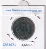 CRF1571 MONEDA ESPAÑA ALFONSO XII 5 CENTIMOS 1878 BARCELONA OM COBRE BC+ - Imagen 2