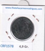 CRF1578 MONEDA ESPAÑA ALFONSO XII 5 CENTIMOS 1879 BARCELONA OM COBRE - Imagen 2