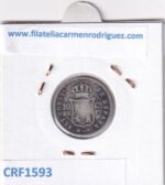 CRF1593 MONEDA ESPAÑA ALFONSO XII 10 CENTAVOS DE PESO 1885 MANILA PLATA - Imagen 2