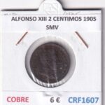 CRF1607 MONEDA ESPAÑA ALFONSO XIII 2 CENTIMOS 1905 SMV COBRE