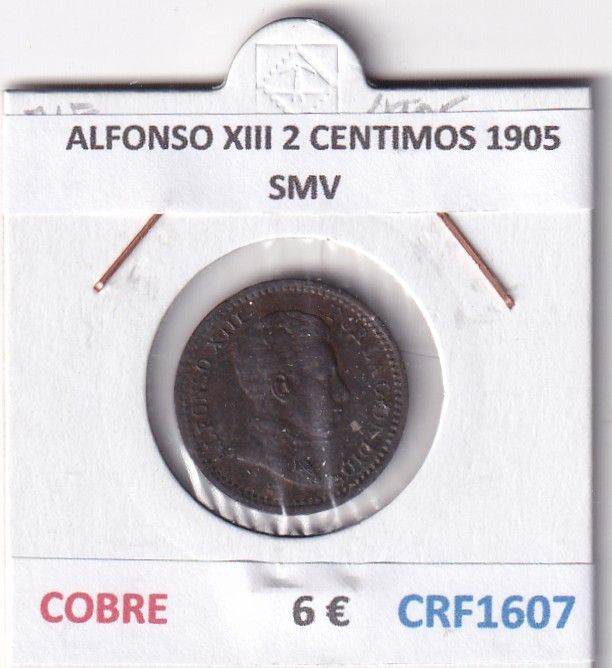 CRF1607 CRF1607 MONEDA ESPAÑA ALFONSO XIII 2 CENTIMOS 1905 SMV COBRE - Imagen 1