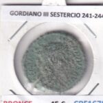 CRF1678 MONEDA ROMANA  GORDIANO III SESTERCIO 241-244 BRONCE
