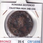 CRF1698 MONEDA ROMANA SESTERCIO FAUSTINA HIJA 148-156 BRONCE