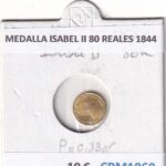 CRM1068  MEDALLA ISABEL II 80 REALES 1844
