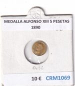 CRM1069  MEDALLA ALFONSO XIII 5 PESETAS 1890