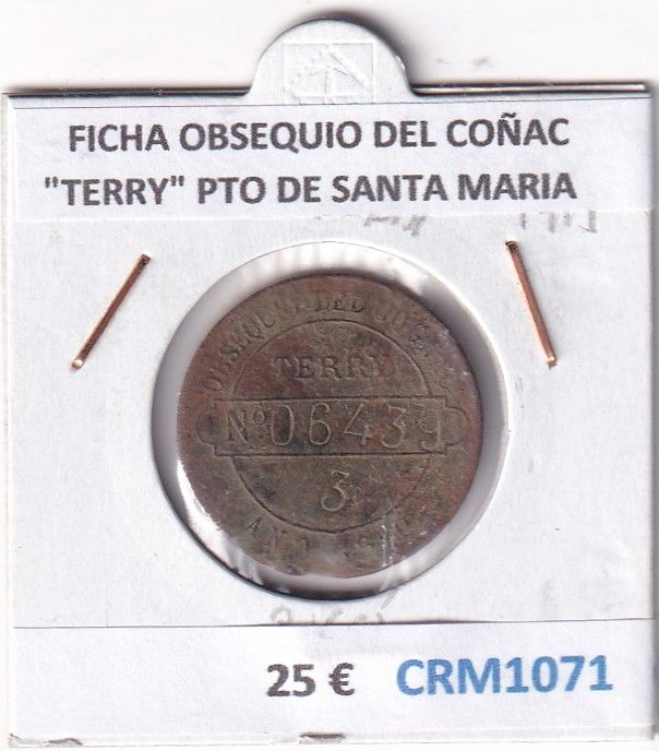 CRM1071 CRM1071 FICHA OBSEQUIO DEL COÑAC "TERRY" PUERTO DE SANTA MARIA - Imagen 1