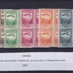 CRS1128 SELLOS ESPAÑA Nº CAT 650/4 XX SIN CHARNELA BLOQUE DE 4