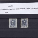 CRS1206 SELLOS ESPAÑA Nº NE 23/4 XX. SIN CHARNELA. AMBOS CON NUMERACIÓN A000.000