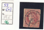 CRSE0096 SELLO ESPAÑA VARIANTE 53 X FECHADOR NEGRO