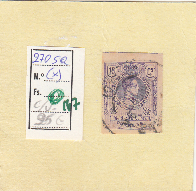 CRSE0167 CRSE0167 SELLO ESPAÑA Nº CAT Nº 270SR SIN DENTAR CIRCULADO - Imagen 1