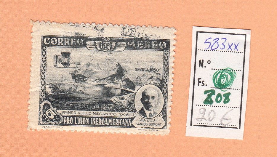 CRSE0208 CRSE0208 SELLO ESPAÑA Nº CAT Nº 583XX FUELLE DETRAS - Imagen 1