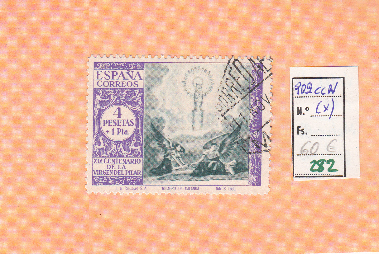 CRSE0282 CRSE0282 SELLO ESPAÑA Nº CAT Nº 902CCN X VARIEDAD DE COLOR - Imagen 1