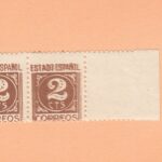 CRSE0285 SELLO ESPAÑA Nº CAT Nº 915ED XX DOBLE IMPRESION