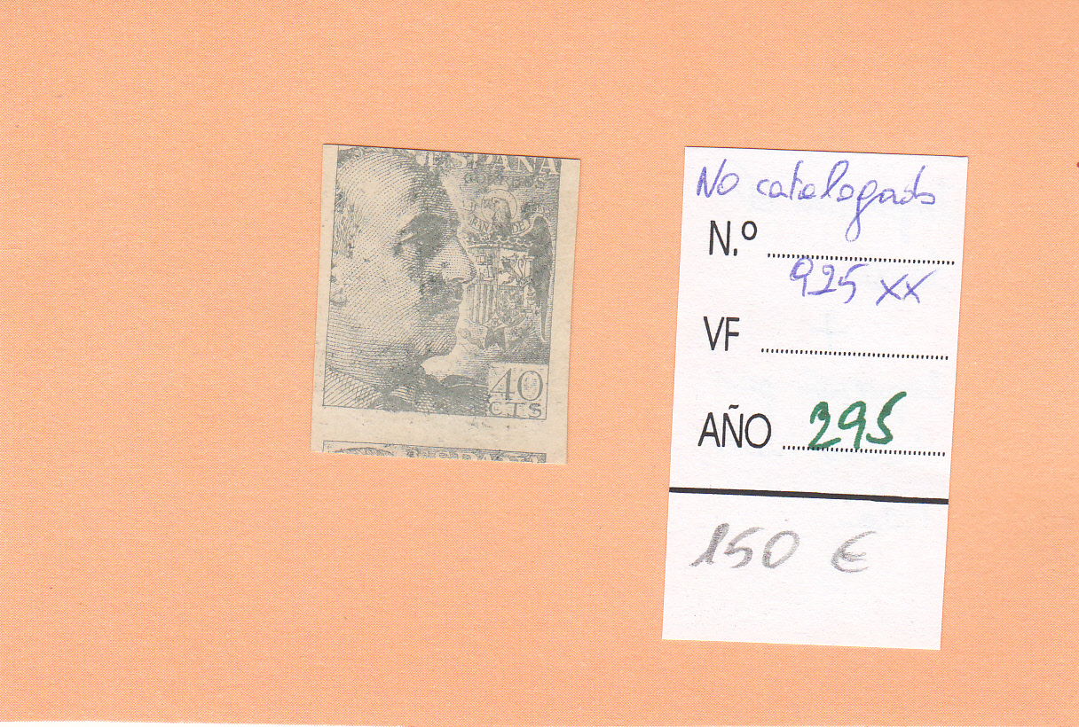 CRSE0295 CRSE0295 SELLO ESPAÑA Nº CAT Nº 925XX IMPRESION AL DORSO - Imagen 1