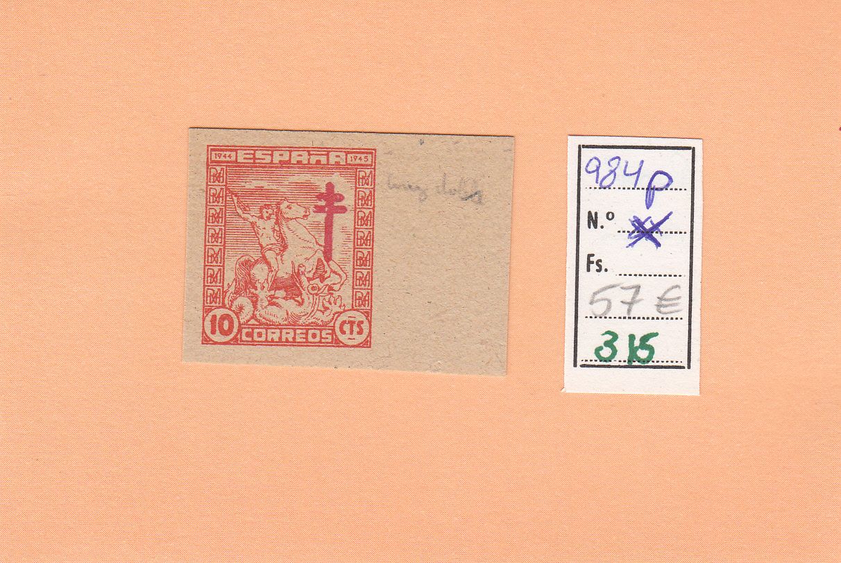 CRSE0315 CRSE0315 SELLO ESPAÑA Nº CAT Nº 984P PAPEL CARTON - Imagen 1