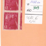 CRSE0343 SELLO ESPAÑA Nº CAT Nº 1028XX DOBLE IMPRESION