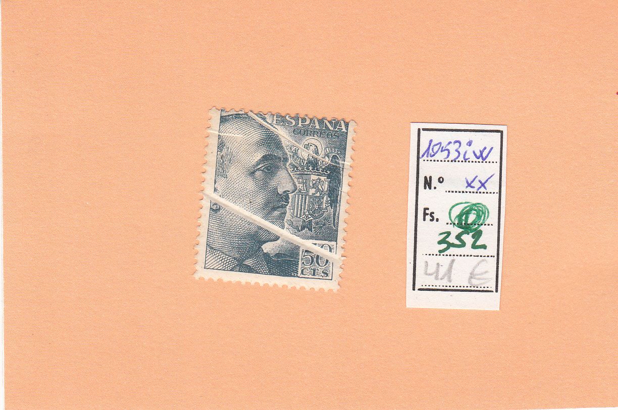 CRSE0352 CRSE0352 SELLO ESPAÑA Nº CAT Nº 1053IW FUELLE DIAGONAL - Imagen 1