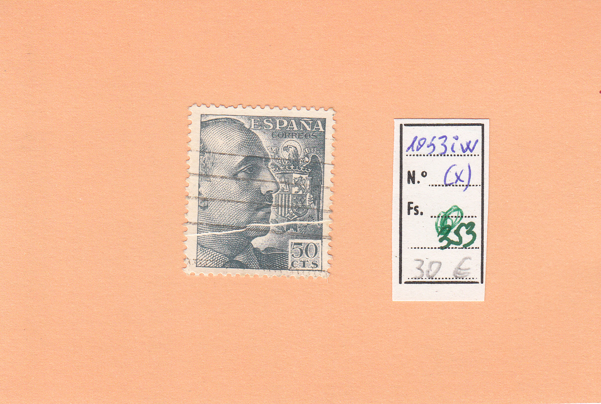 CRSE0353 CRSE0353 SELLO ESPAÑA Nº CAT Nº 1053IW X FUELLE - Imagen 1