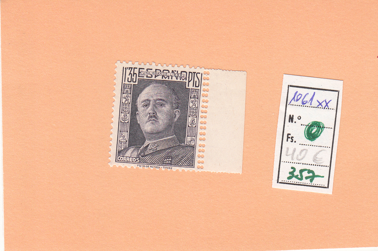 CRSE0357 CRSE0357 SELLO ESPAÑA Nº CAT Nº 1061XX DOBLE DENTADO - Imagen 1