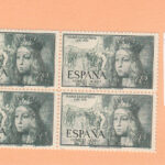 CRSE0359 SELLO ESPAÑA Nº CAT Nº 1097T XX DOBLE COLOR