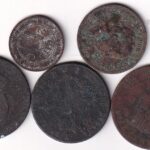 L124 LOTE MONEDAS DE COBRE 2,5 Y 10 CENTIMOS. VER FOTO
