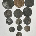 L128  LOTE DE 13 MONEDAS ISABEL II VER FOTO